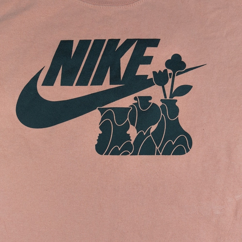 Nike Sportswear Shirt Mens Large Peach Loose Fit M2Z HBR Swoosh - Picture 4 of 10